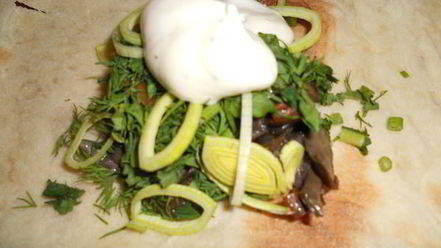 Рецепт грибов в лаваше