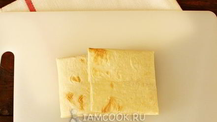 Рецепт конвертиков из лаваша с сыром и ветчиной