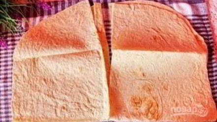 Рецепт конвертиков из лаваша с ветчиной