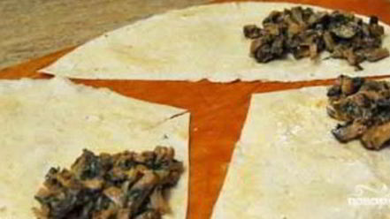 Рецепт лаваша с грибами в духовке
