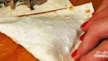 Рецепт лаваша с грибами в духовке