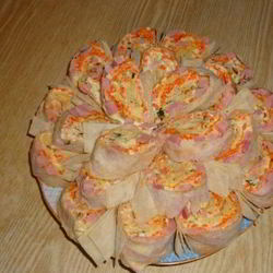 Рецепт Лаваша с корейской морковкой и ветчиной