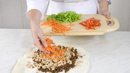 Рецепт лаваша с пряной говядиной и фасолью