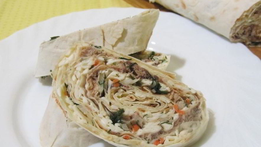 Рецепт лаваша с сардиной