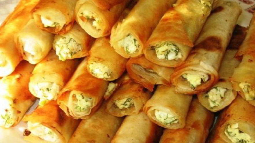 Рецепт лаваша с творогом и зеленью