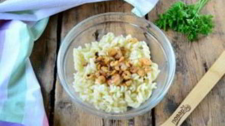 Рецепт пасты с креветками в лаваше