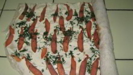 Рецепт рулетиков из лаваша с рыбой