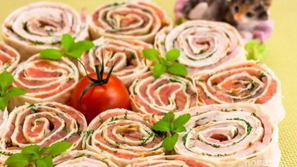 Рецепт Рулетиков с лавашом