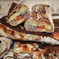 Рецепт Жареного лаваша с картофелем и фаршем