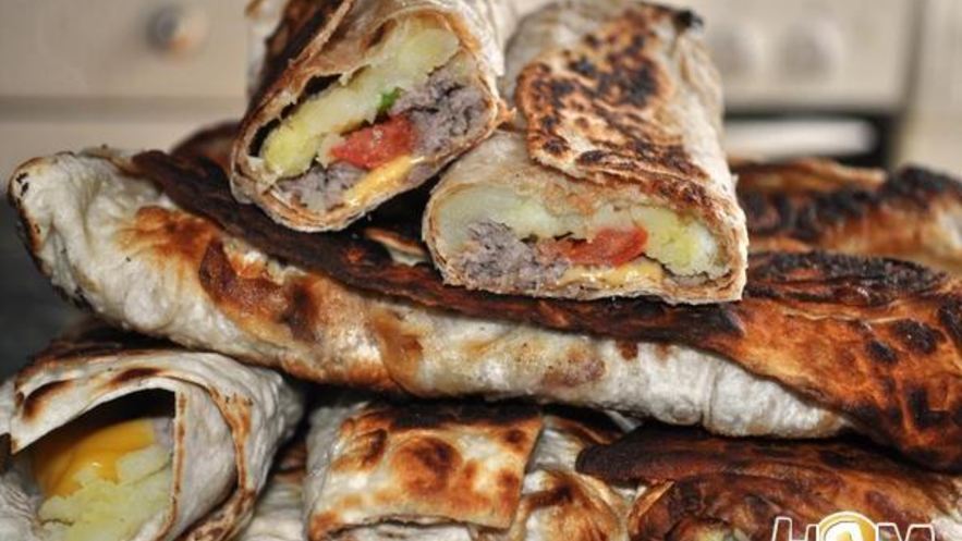 Рецепт жареного лаваша с картофелем и фаршем