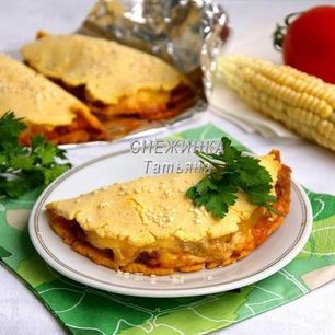 Рецепт Кукурузных лепешек с говядиной