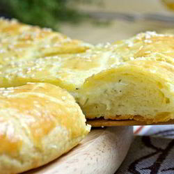 Рецепт Лепешки из творожного теста с сыром