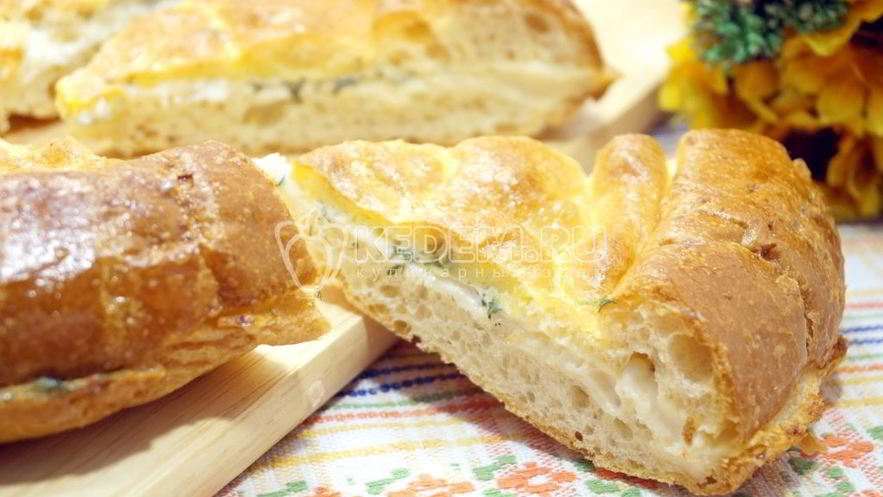 Рецепт лепешки с сыром и зеленью