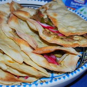Рецепт Лепешек с сыром и фаршем