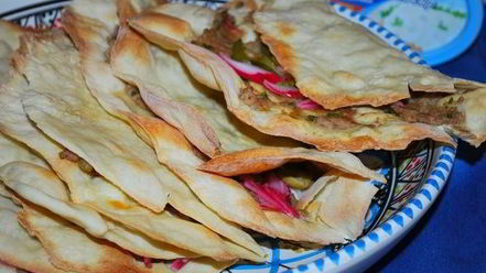 Рецепт лепешек с сыром и фаршем