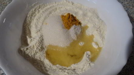 Рецепт манных лепёшек с куркумой