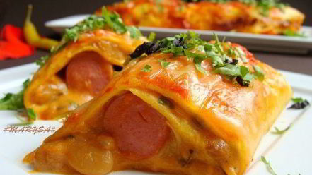 Рецепт мексиканских лепешек с фасолью, сыром и острым соусом