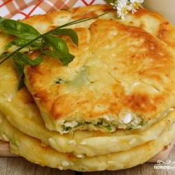 Рецепт Сырных лепешек с ветчиной