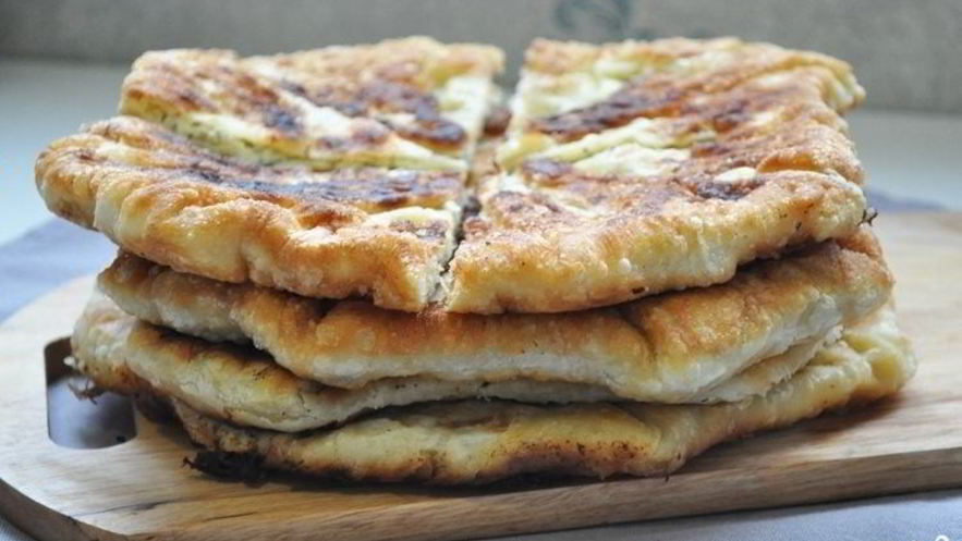 Рецепт тонких лепешек с зеленью