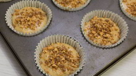 Рецепт бананова-арахисовых маффины