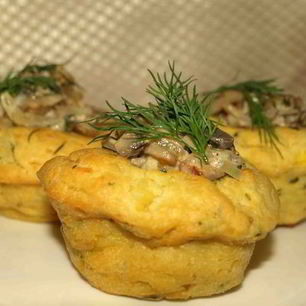 Рецепт Картофельных маффинов с грибной начинкой