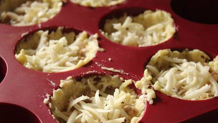 Рецепт маффинов из кабачков с грибами