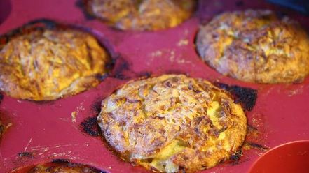 Рецепт маффинов из кабачков с грибами