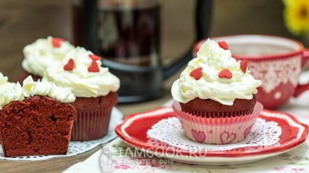 Рецепт маффинов красный бархат