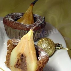 Рецепт Маффинов с шоколадом и грушей
