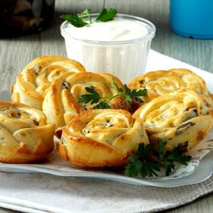 Рецепт Маффинов с солеными горькушками