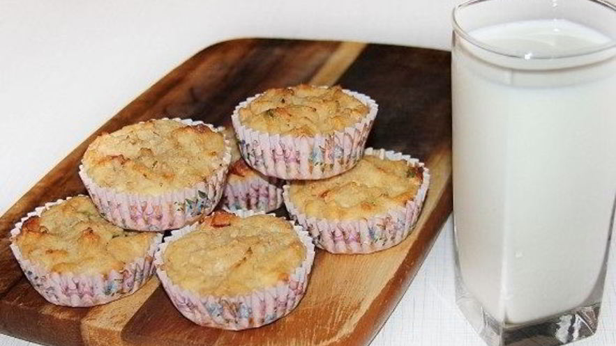 Рецепт маффинов творожных с бананом