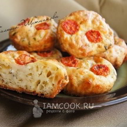 Рецепт Пикантных маффинов из сыра и творога