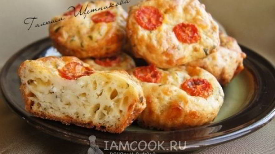 Рецепт пикантных маффинов из сыра и творога