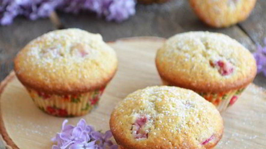 Рецепт ревенно-кокосовых маффины