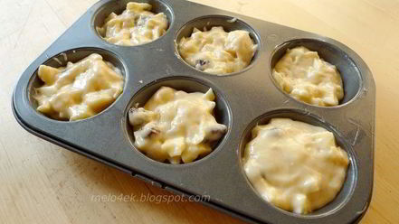 Рецепт яблочных маффинов с изюмом