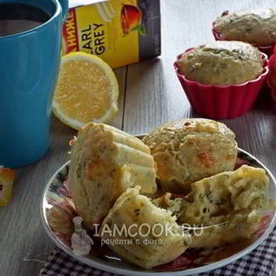 Рецепт Закусочных маффинов с сыром и укропом