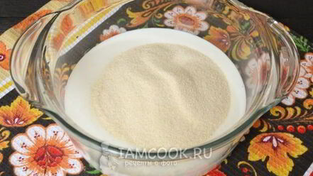 Рецепт классического манника на кефире без муки