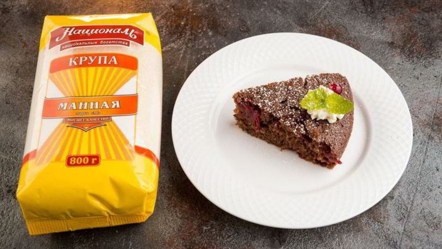 Рецепт манника клюква в шоколаде