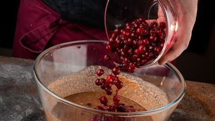 Рецепт манника клюква в шоколаде