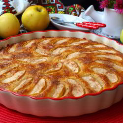 Рецепт Манника на молоке с яблоками