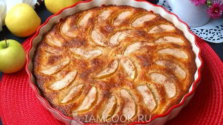 Рецепт манника на молоке с яблоками