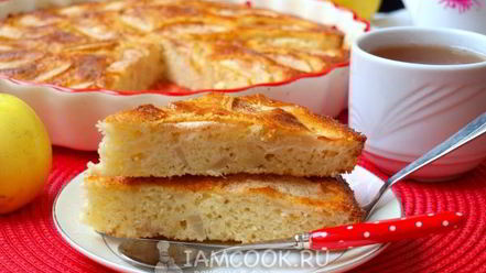 Рецепт манника на молоке с яблоками