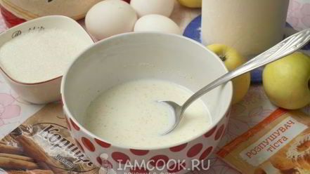 Рецепт манника на молоке с яблоками