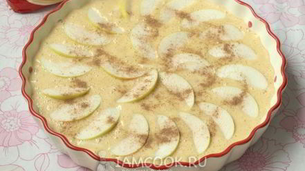 Рецепт манника на молоке с яблоками