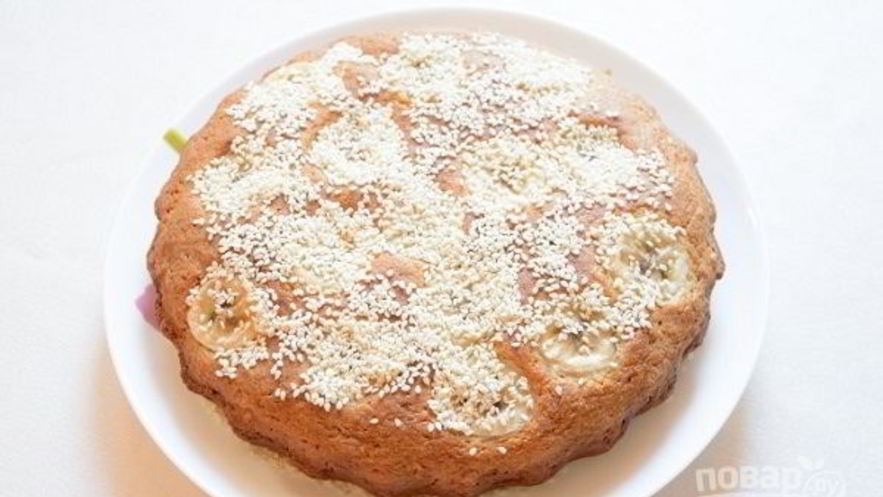 Рецепт манника с бананом на кефире