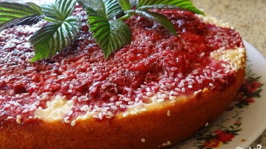 Рецепт манника с вареньем