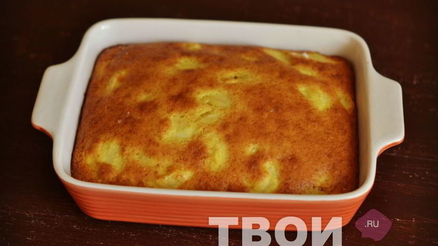 Рецепт манника с яблоками