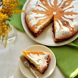 Рецепт Манника с земляничным джемом