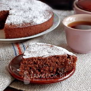 Рецепт Манника шоколадного с финиками и миндалем