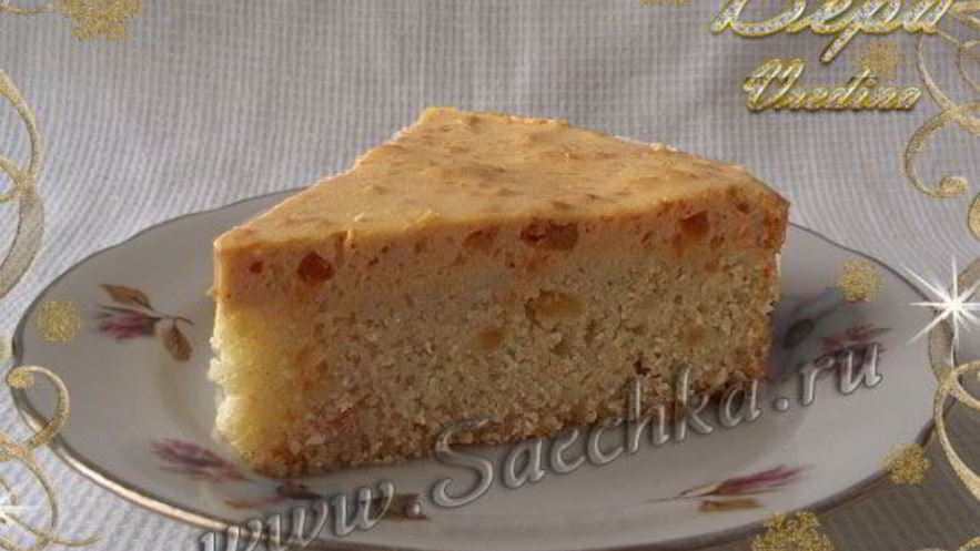 Рецепт манника в духовке с курагой